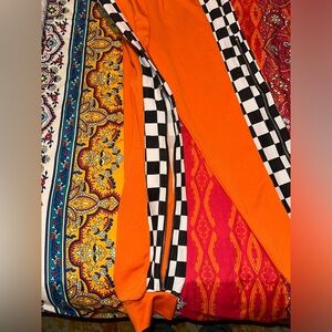 ORANGE CHECKERED BOTTOMS